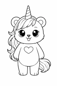 Unicorn marin în formă de căluț de mare printre corali și stele marine, imagine de colorat pentru copii care poate fi descărcată și imprimată gratuit.